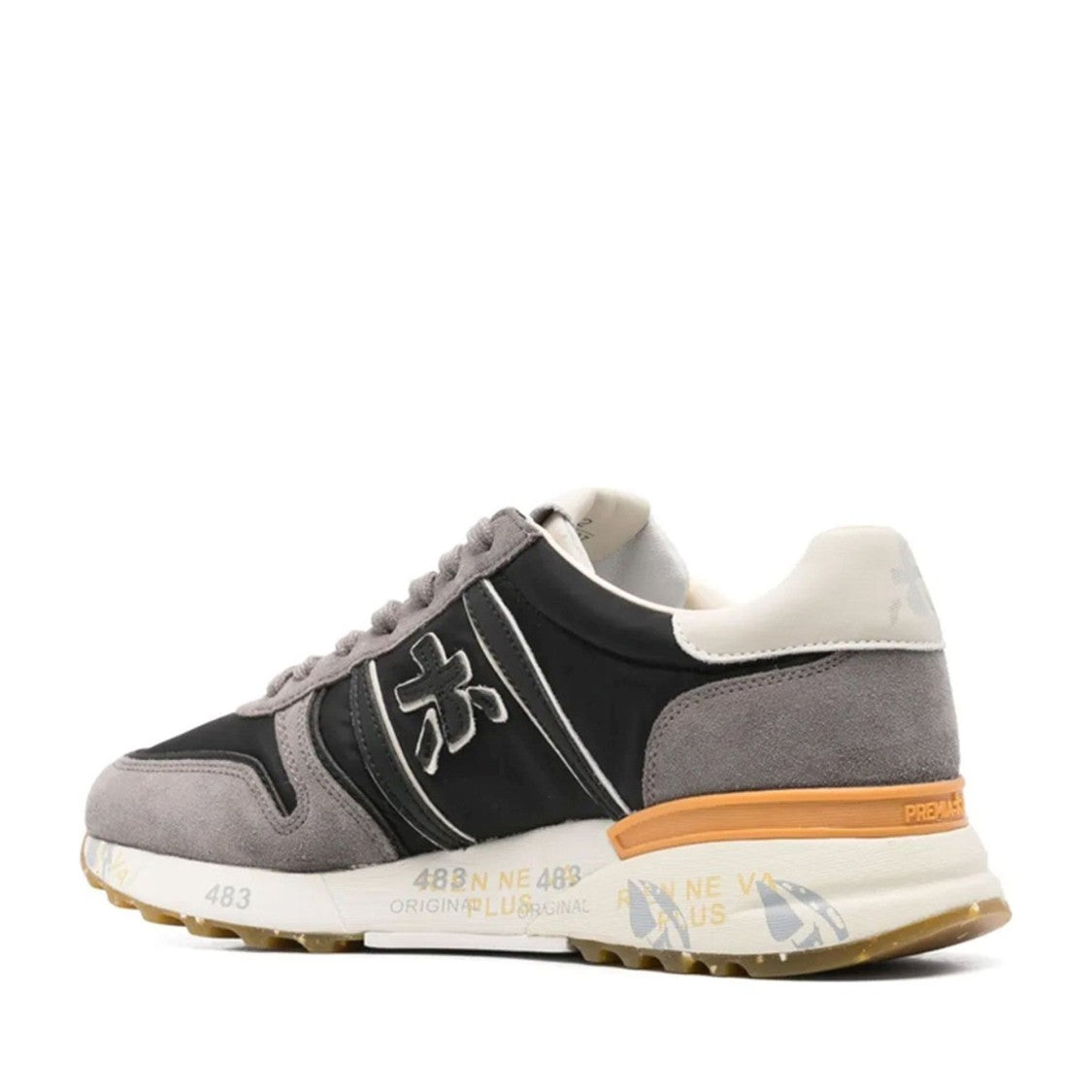 Premiata Multicolor Lander Nylon Suede Panels Sneakers
