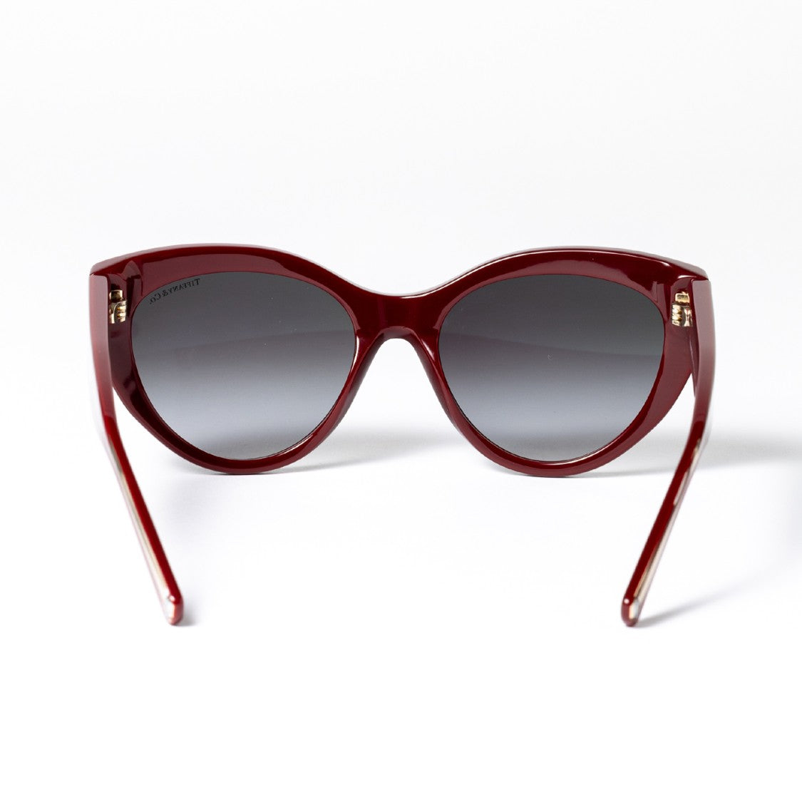 Tiffany & Co. Cat-Eye Sunglasses With Burgundy Frame