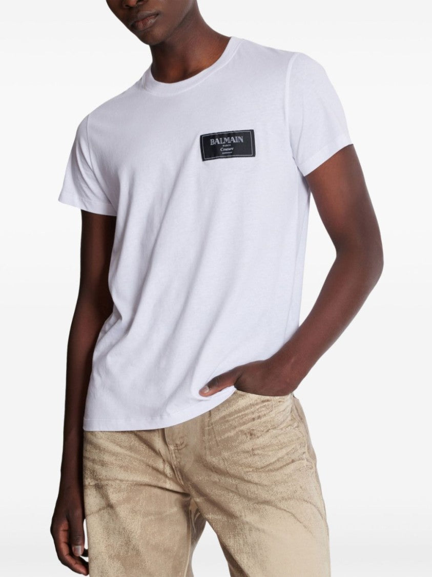 Balmain Slim-Fit White Cotton T-Shirt