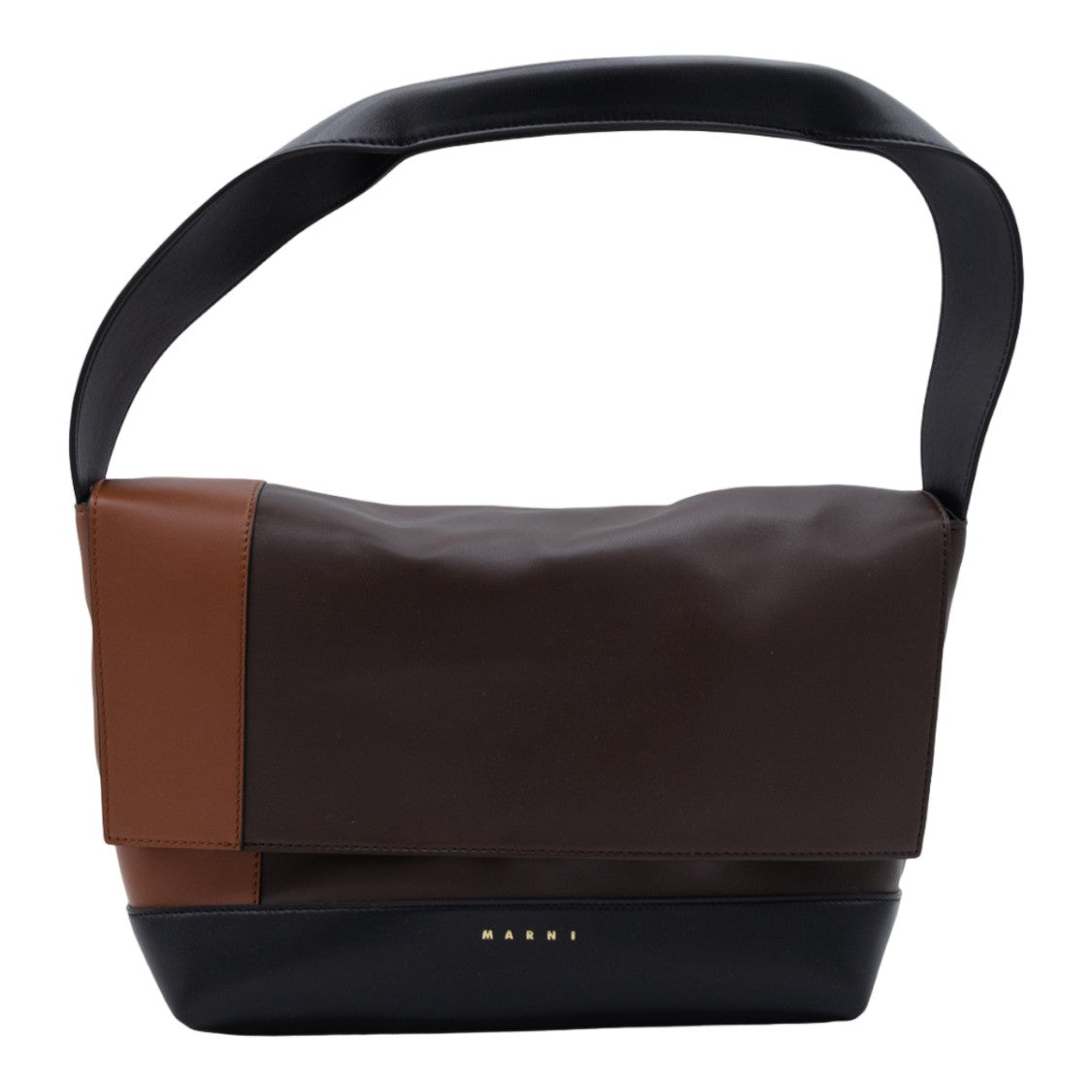 Marni Structured Rectangular Color-Block Bag With Flat Shoulder Strap