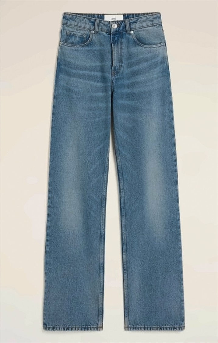 Ami Paris Mid-Blue Straight-Leg Denim Pants