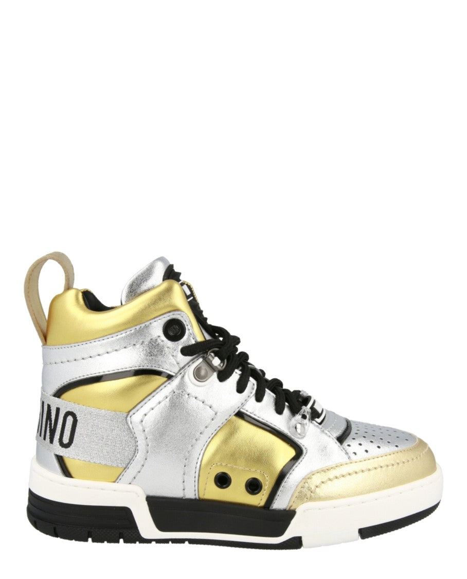 Moschino Streetball Asymmetrical High-Top Sneakers