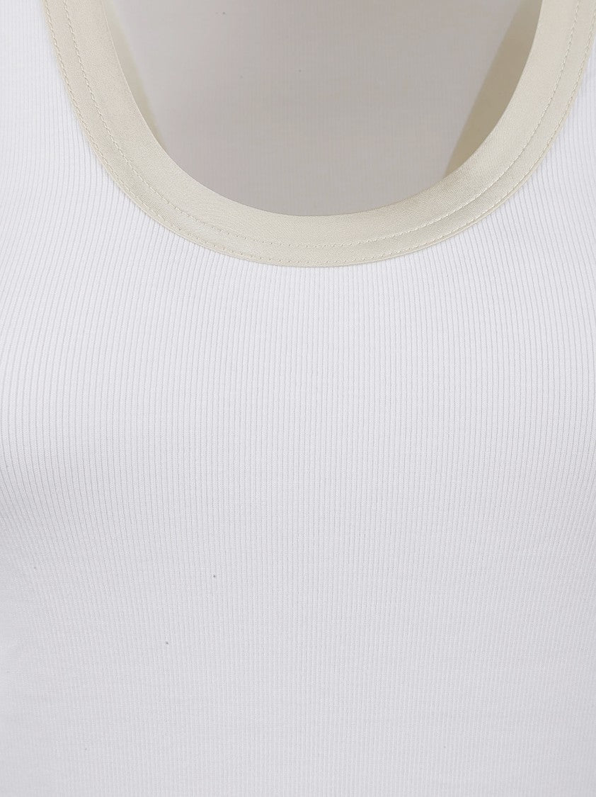 Fabiana Filippi Ribbed Tank Top With Scoop Neckline