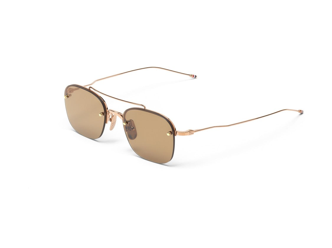 Thom Browne Rose Gold Ues960a Square Metal Sunglasses