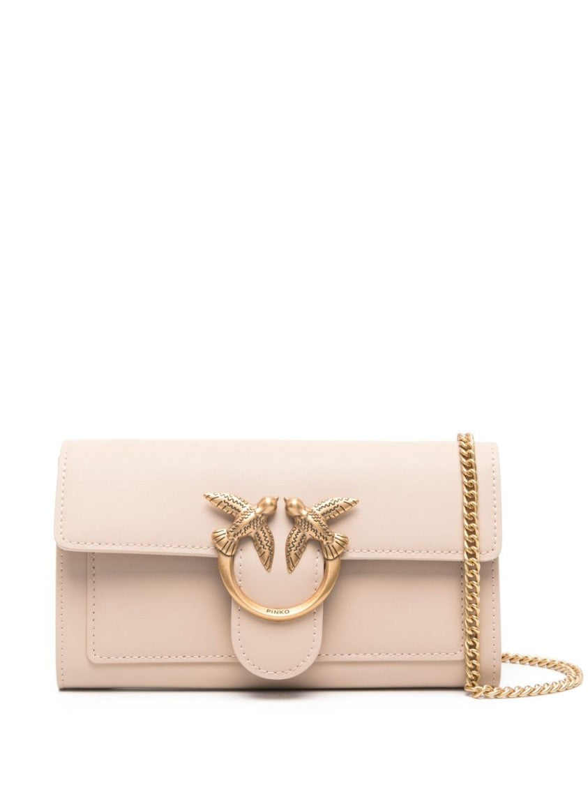 Pinko Rectangular Clutch Bag With Gold-Tone Metal Clasp