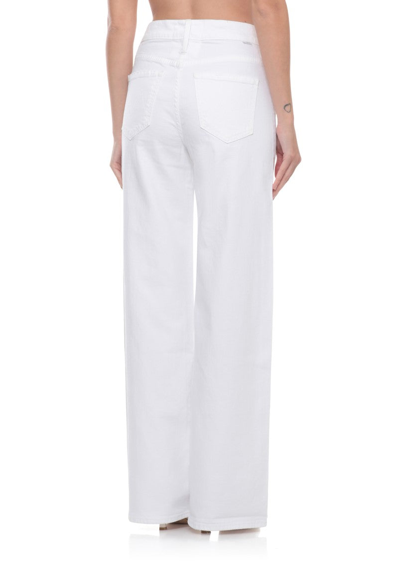 Mother White The Rerun Cotton Jeans