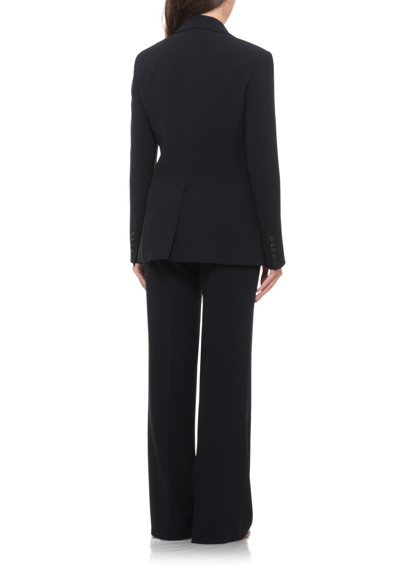 Alberto Biani Black Notched Lapel Buttoned Cuffs Single-Breasted Jacket