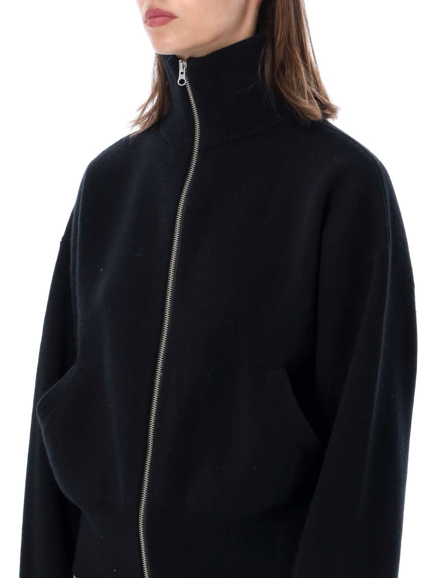 Extreme Cashmere Xtra Cute 3D Jacquard Cashmere Cropped Bomber Cardigan