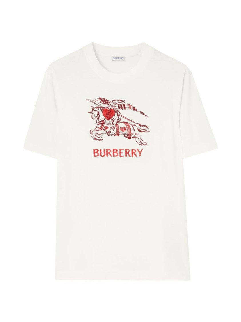 Burberry Relaxed-Fit Cotton T-Shirt With Embroidered Knight Design