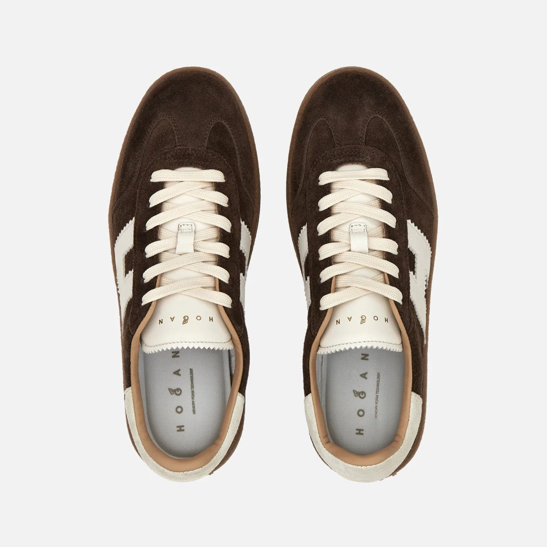 Hogan Dark Brown Suede Platform Sneakers