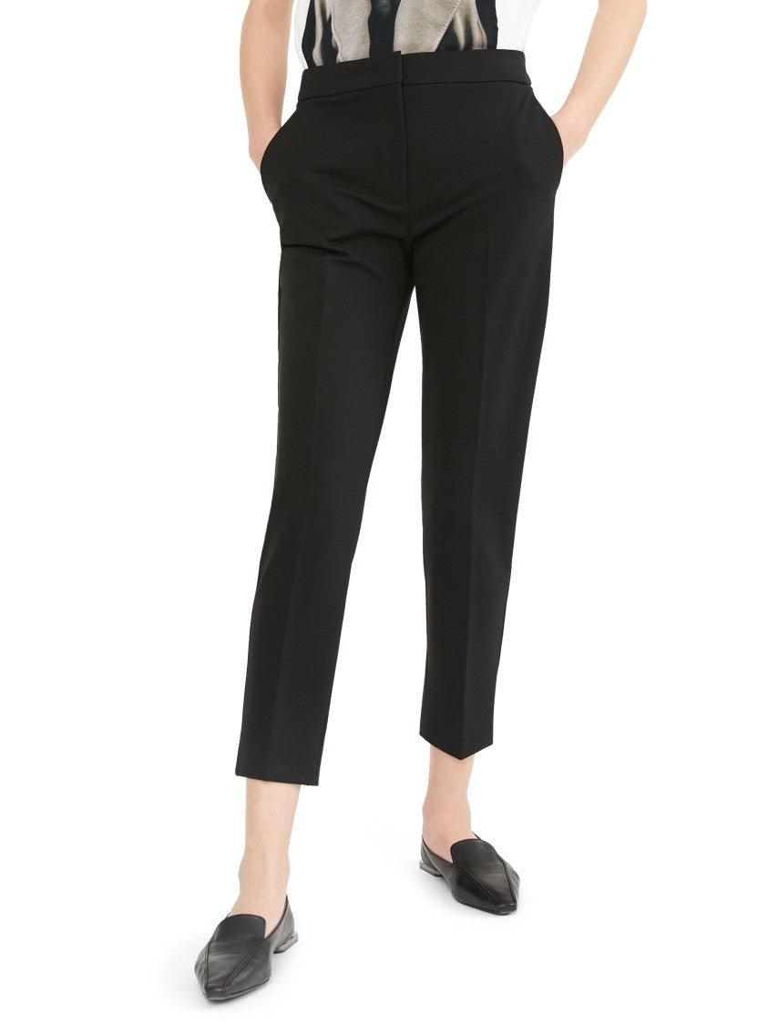Max Mara Tailored Black Trousers With Smooth Finish And Functional Pockets