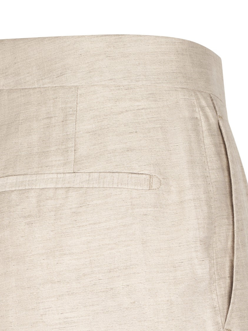 Tagliatore Straight-Leg Trousers With High Waist And Subtle Sheen