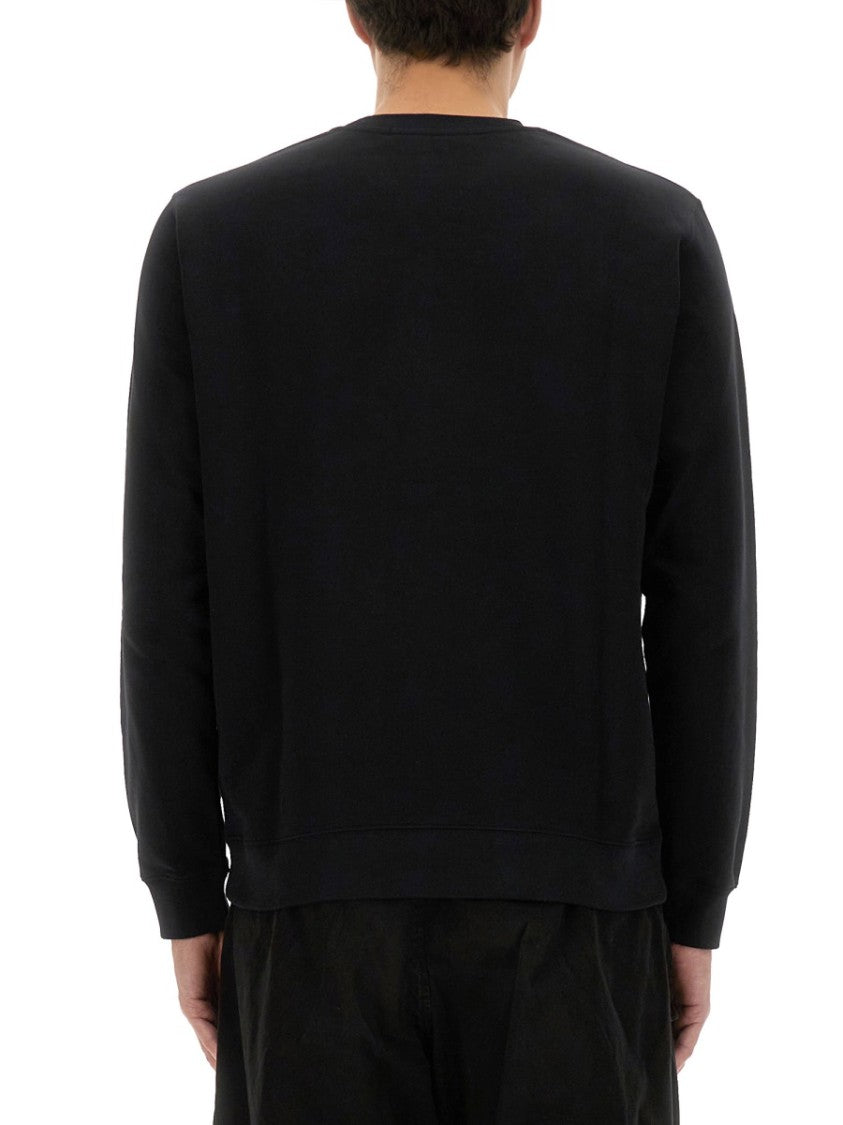Msgm Relaxed Fit Black Cotton Sweatshirt