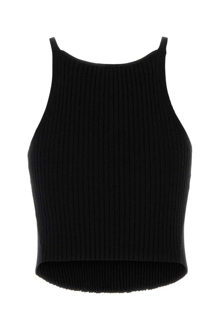 Courrèges Black Viscose Blend Tank Top