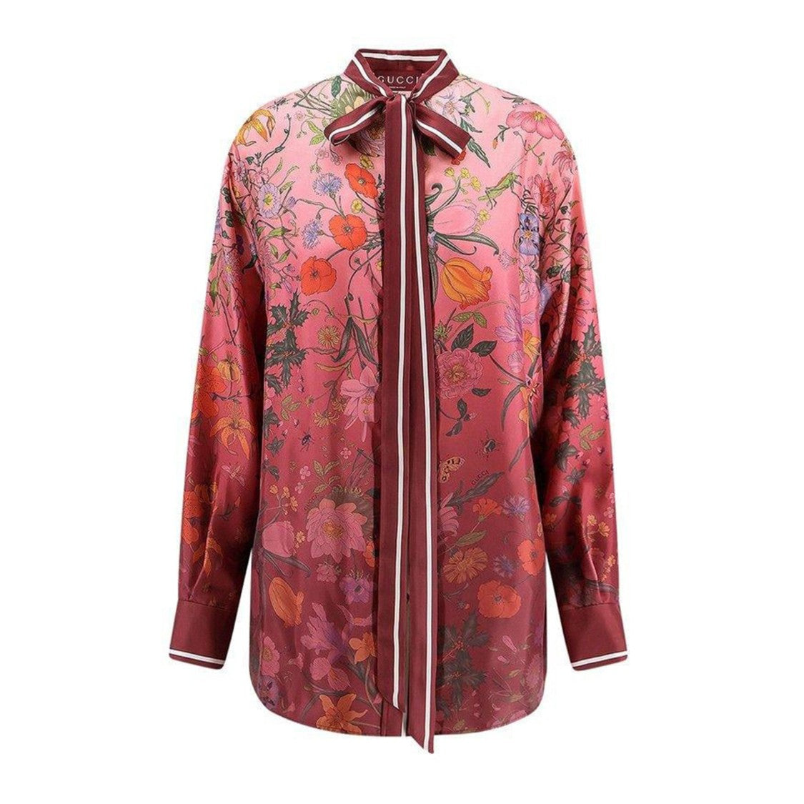 Gucci Gradient Floral Print Gucci Long-Sleeved Shirt