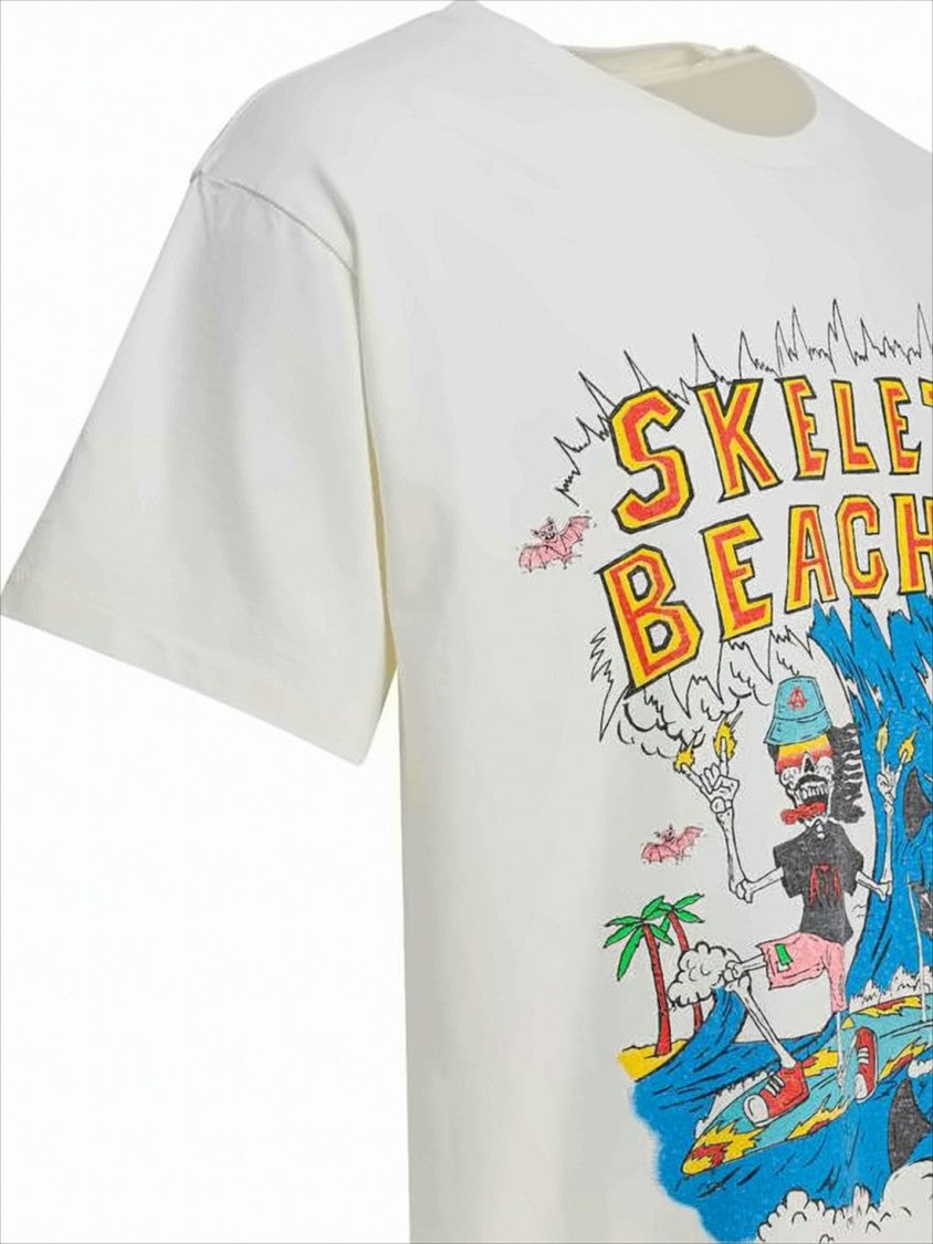 Gallery Dept. Relaxed-Fit Graphic T-Shirt With Surfing Skeletons