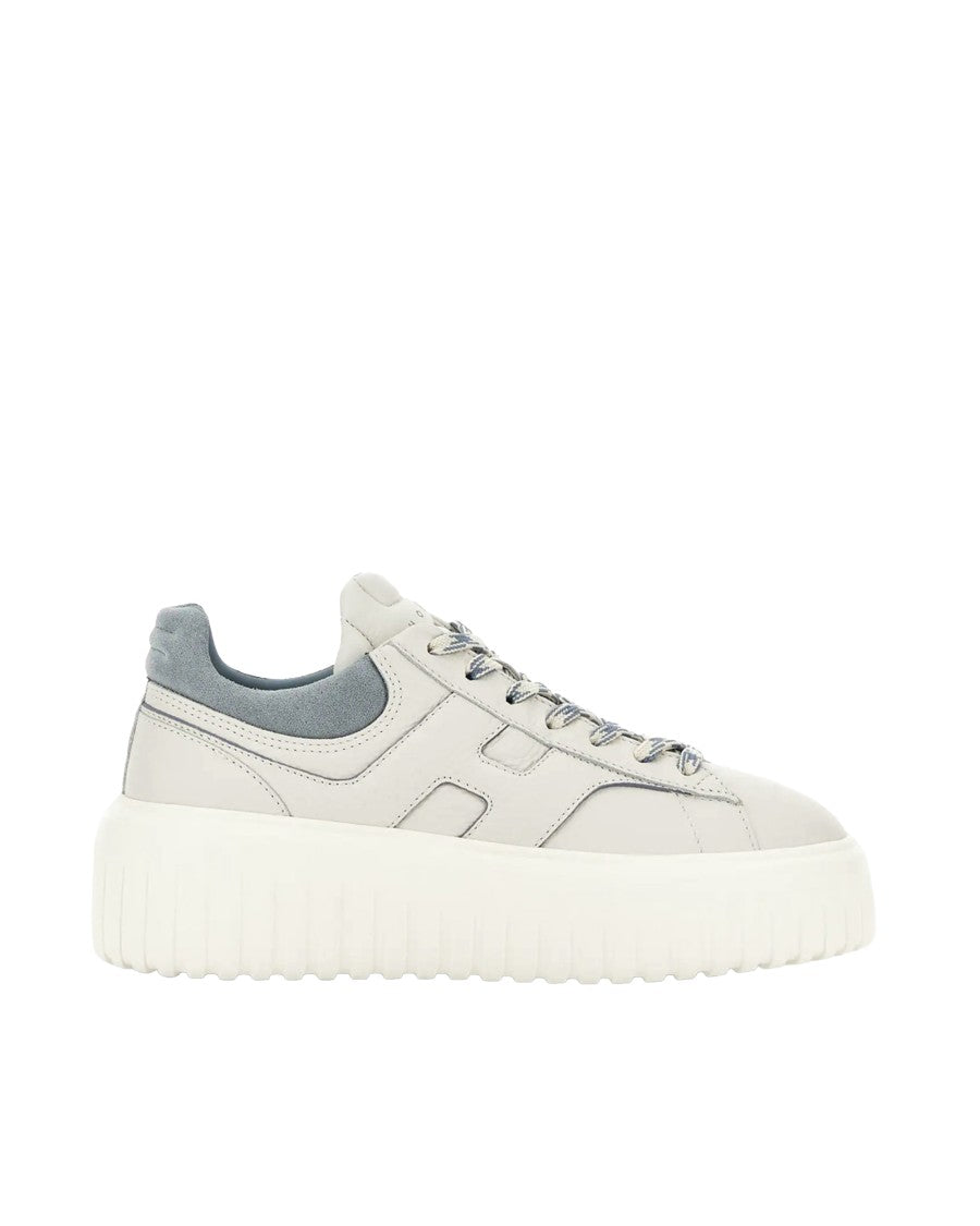 Hogan Low-Top Nappa Leather Sneakers With Vertical Lines