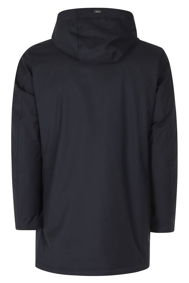 Herno Technical Water-Repellent Jacket With High Ribbed Collar