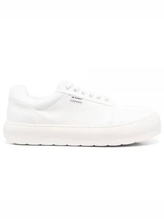 Sunnei Minimalist White Low-Top Sneakers With Cushioned Sole