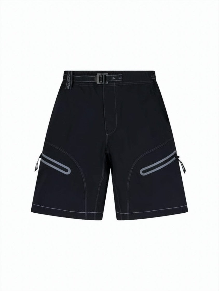 And Wander Functional Black Shorts With Adjustable Belt