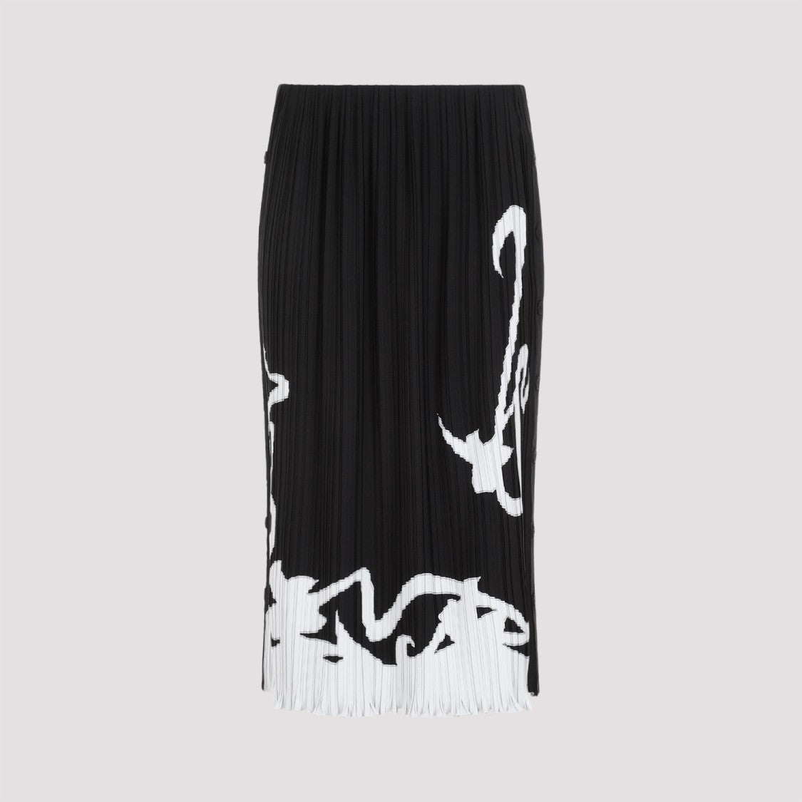 Lanvin Black Pleated Long Skirt
