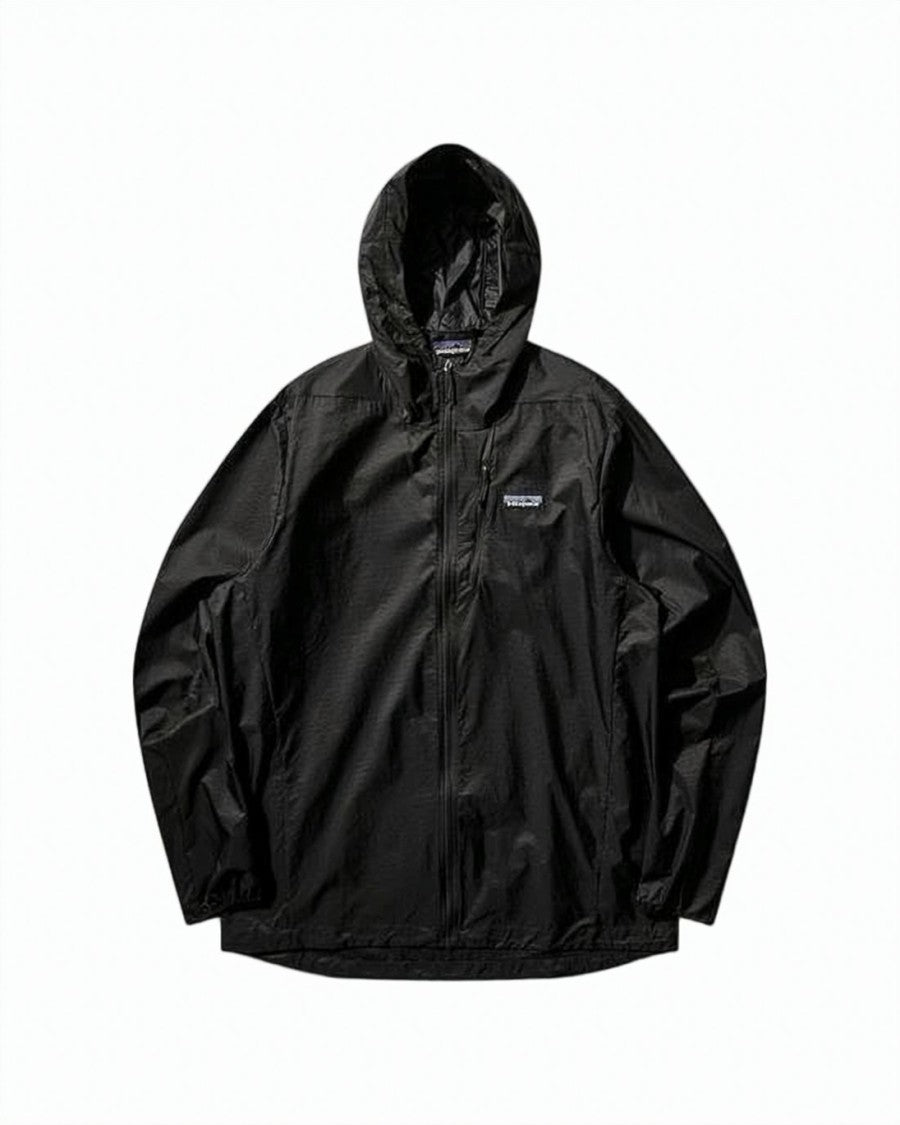 Patagonia Minimalist Black Full-Zip Jacket With Hood And Zippered Pocket