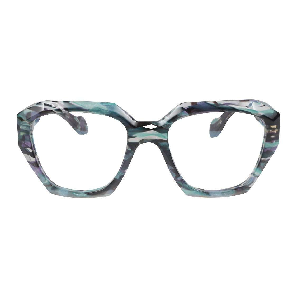 Kador Marilyn/K-V Oversized Square Frame Eyeglasses With Marbled Design