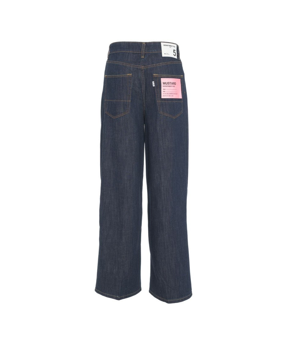 Department Five Wide-Leg Denim With Contemporary Pleats