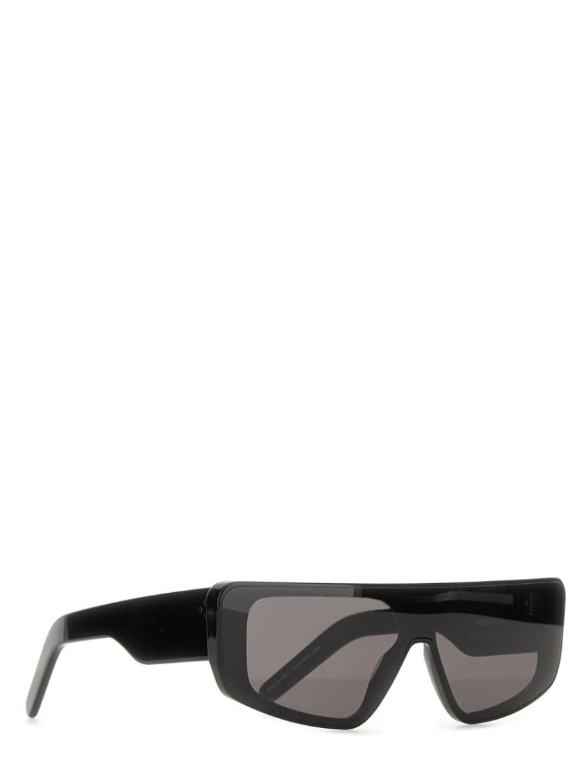 Rick Owens Angular Black Acetate Sunglasses