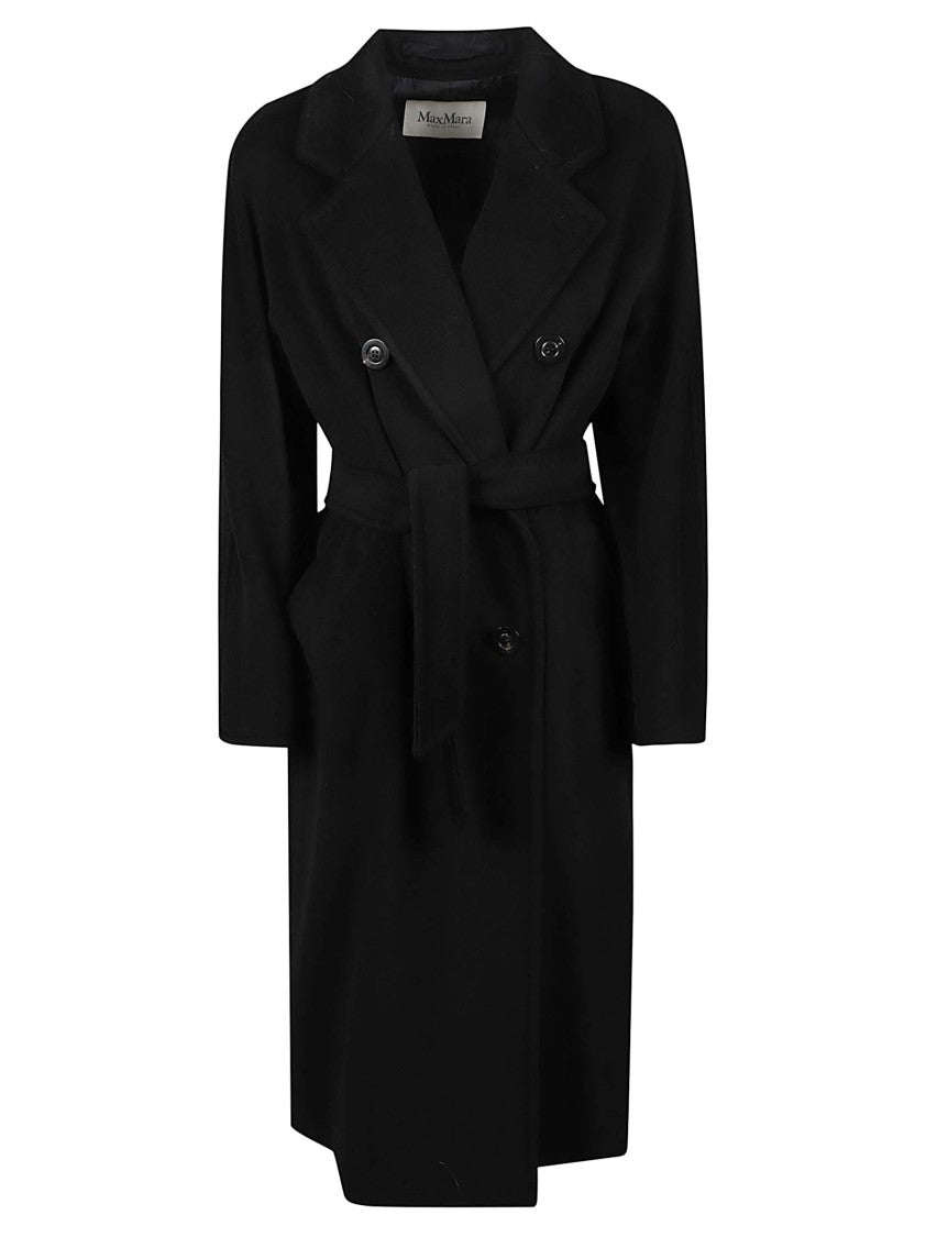 Max Mara Madame Double-Breasted Virgin Wool-Blend Belted Coat