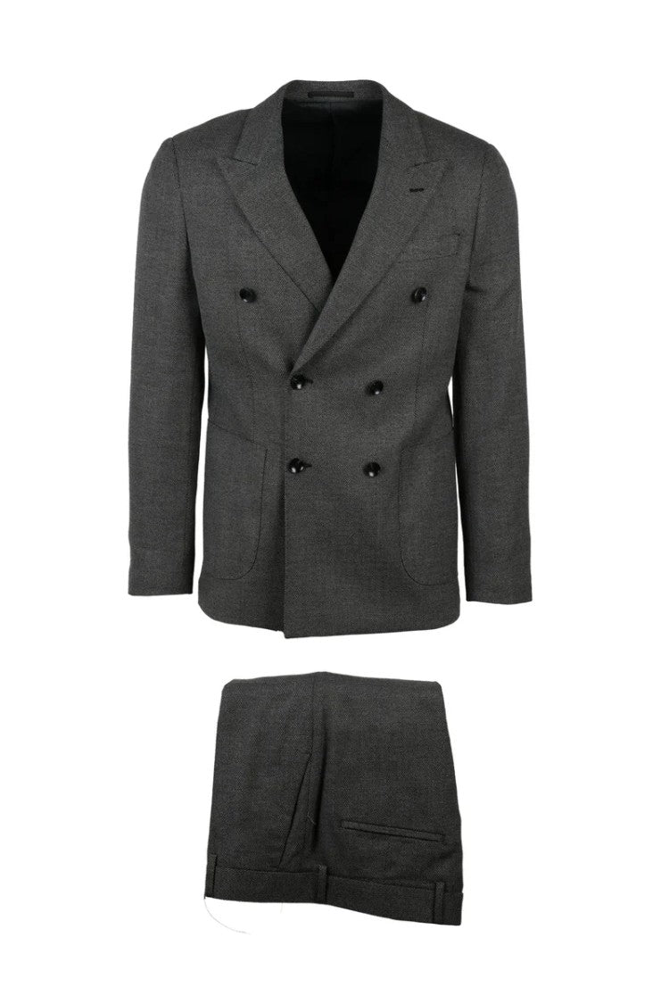 Premier Homme Double-Breasted Suit - Grey