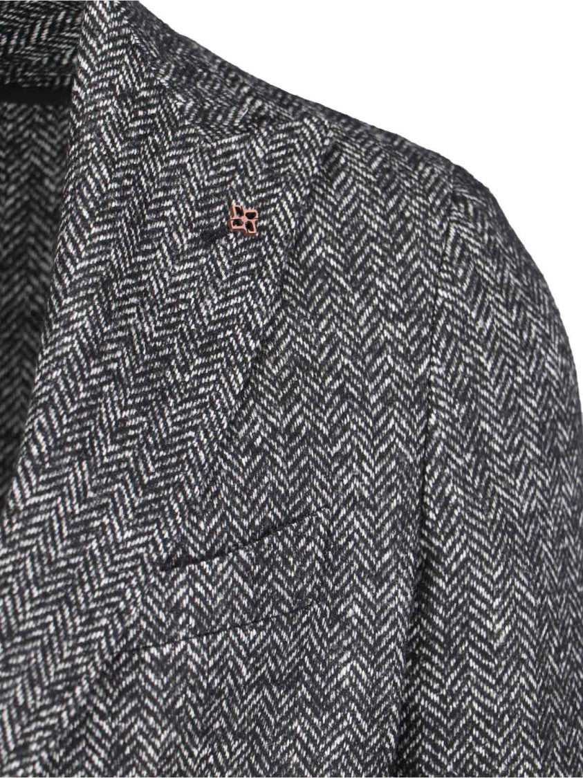 Tagliatore Houndstooth Single-Breasted Blazer