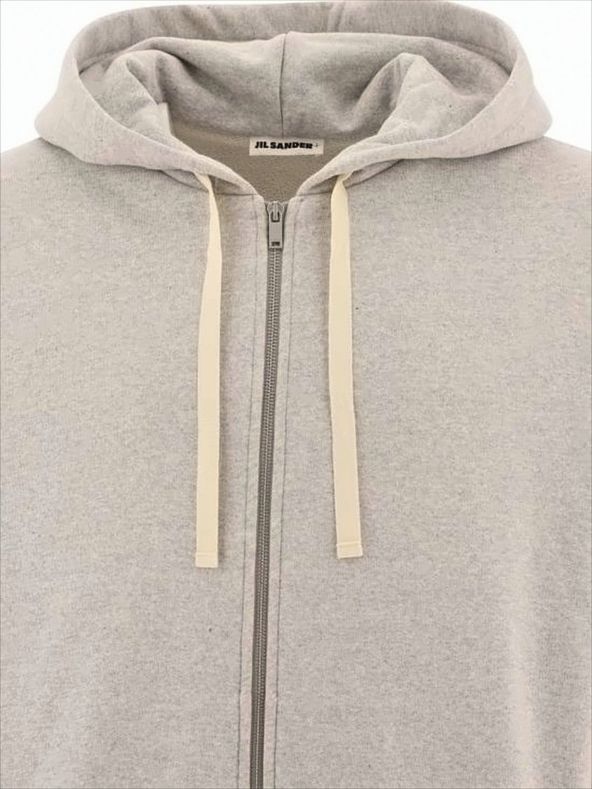 Jil Sander Textured Zip-Up Hoodie With Spacious Hood