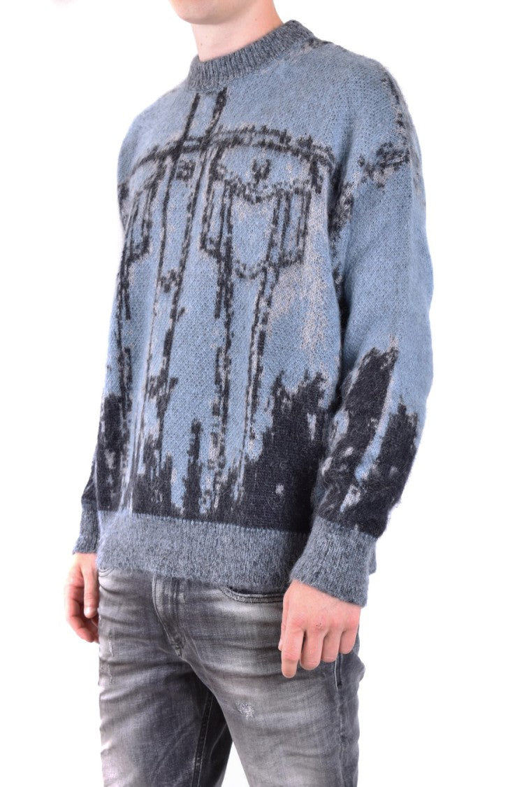 Diesel Blue Mohair Blend Knitwear