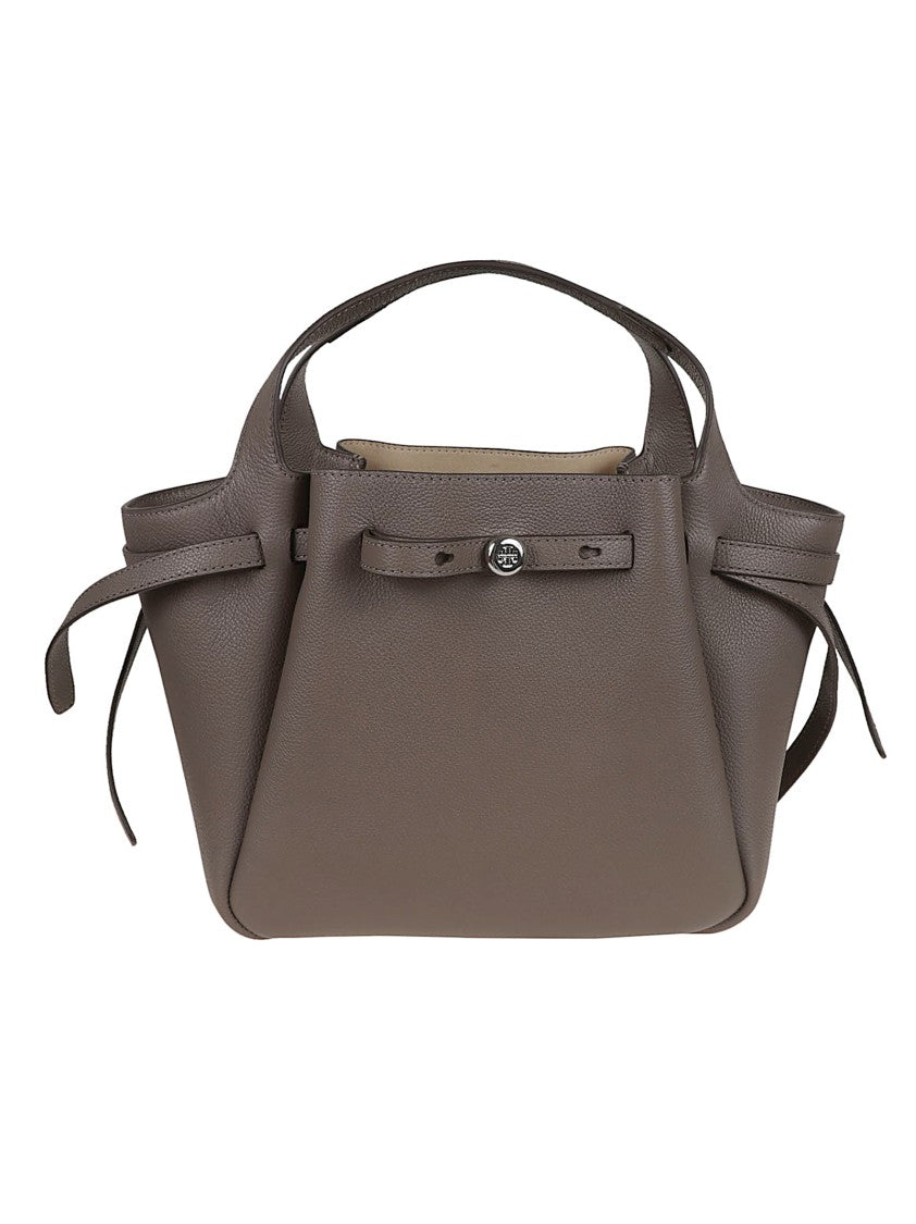 Tory Burch Structured Brown Leather Shopper