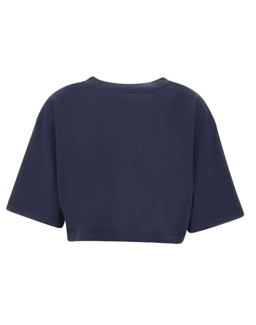 Marni Cropped Blue Short-Sleeve T-Shirt