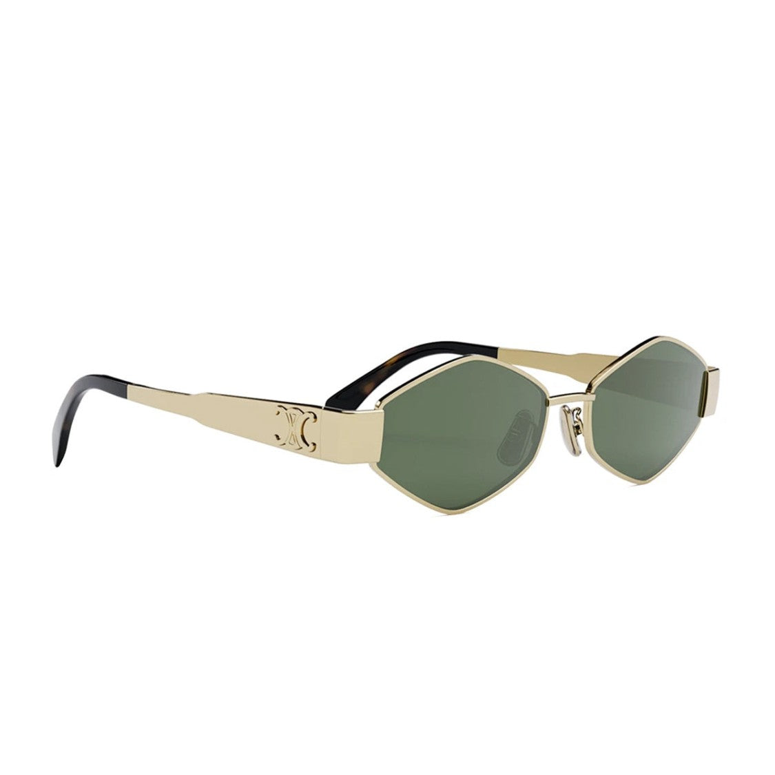 Celine Gold-Tone Cl40254u Metal Triomphe Geometric Sunglasses
