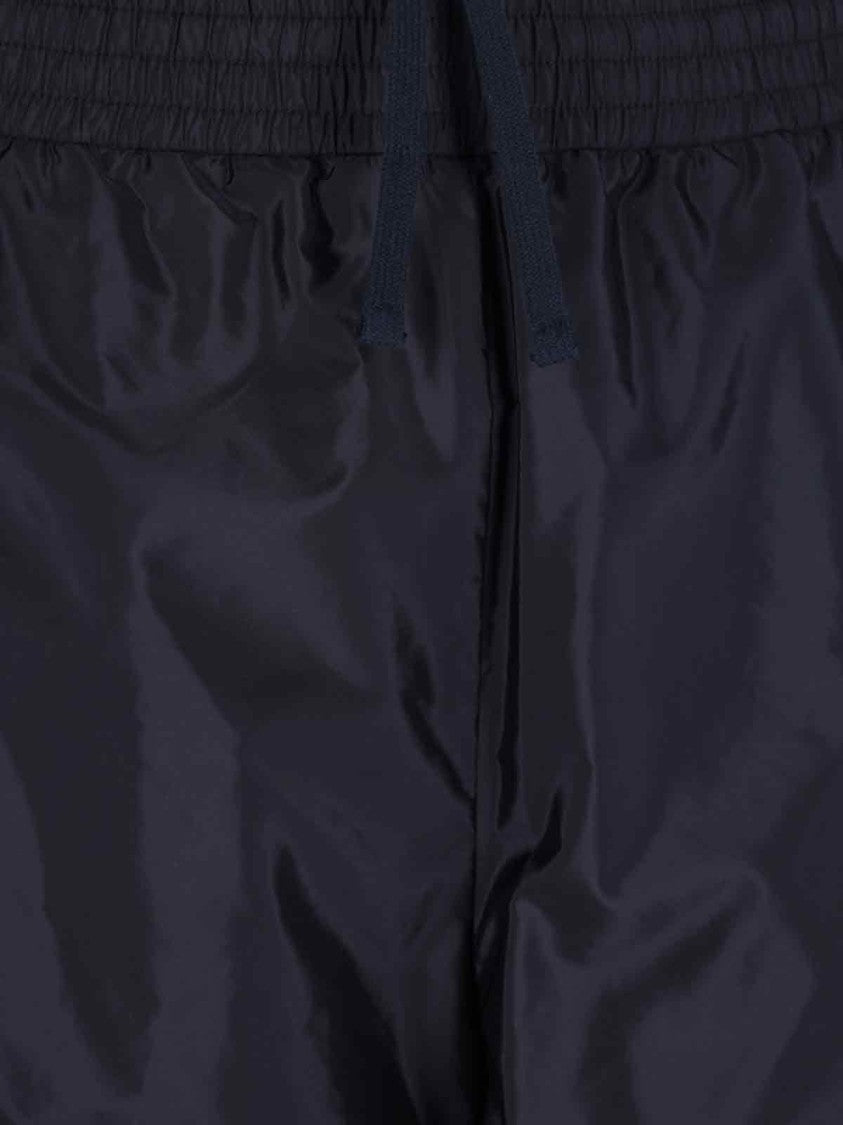 Moncler Genius Navy Nylon Cargo Shorts With Silver Logo Detail