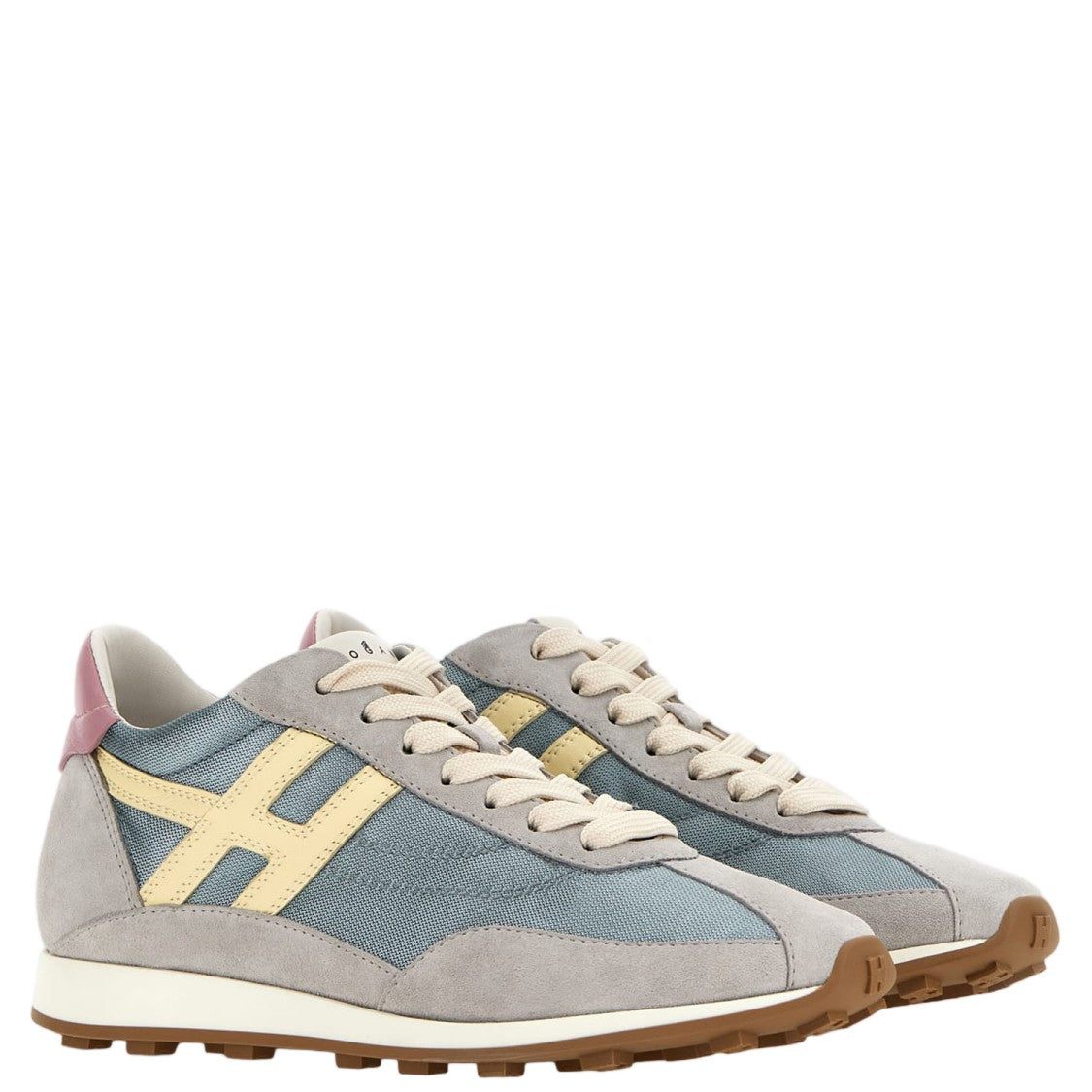 Hogan Technical Fabric And Leather Sneakers