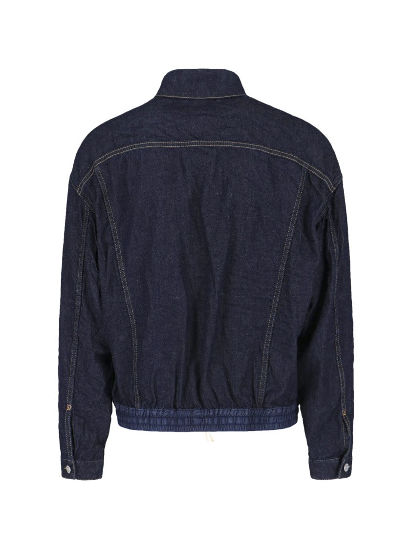 Dsquared2 Blue Cargo Denim Cotton Hemp Jacket