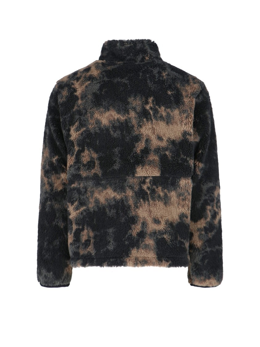 The North Face Multicolor High-Collar Fleece Jacket With Logo Detail