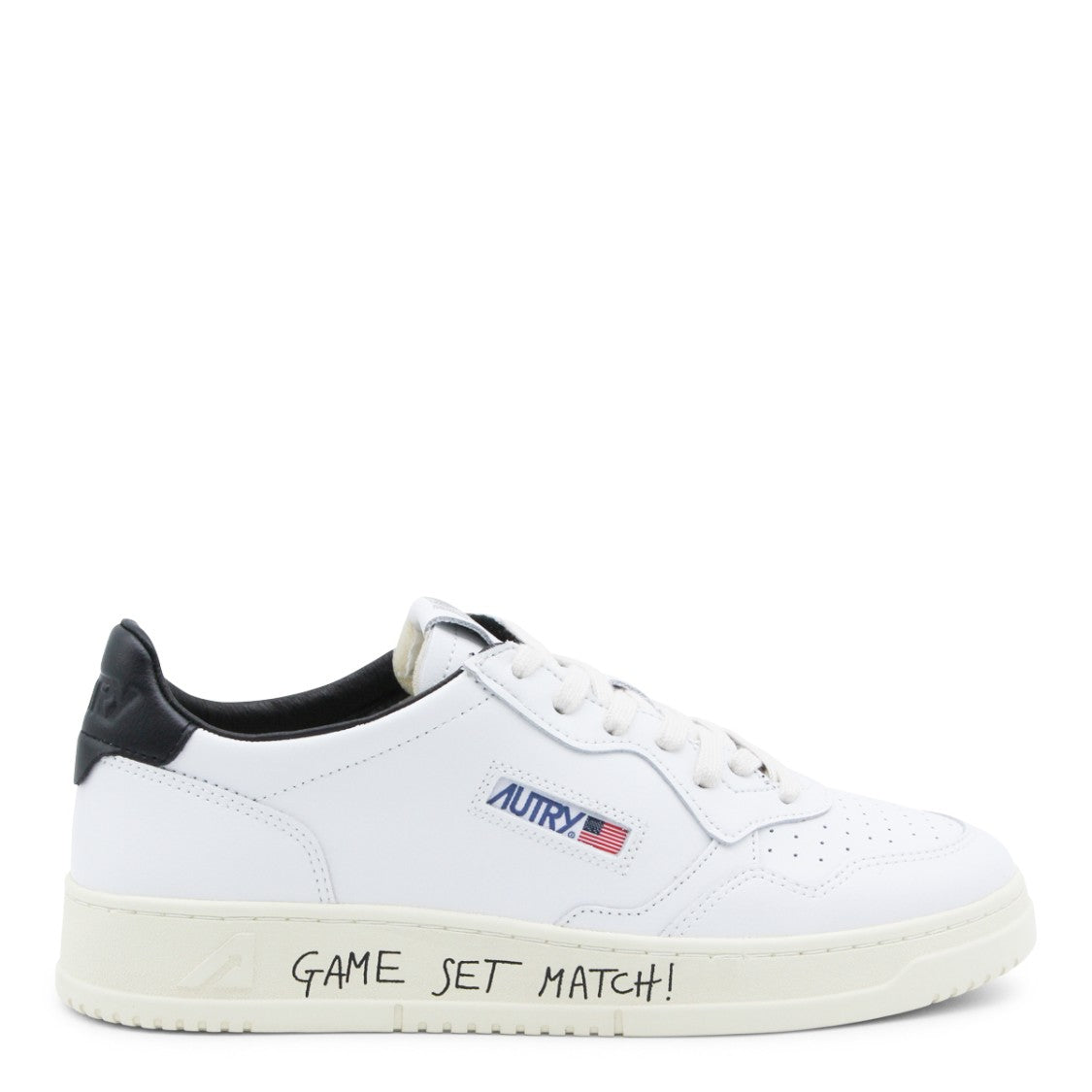 Autry White Leather Low-Top Sneakers