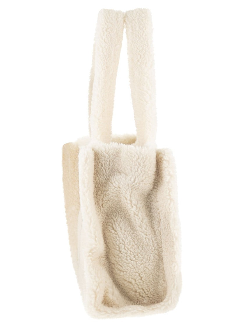 Mc2 Saint Barth Colette Teddy - Sherpa Handbag With Logo