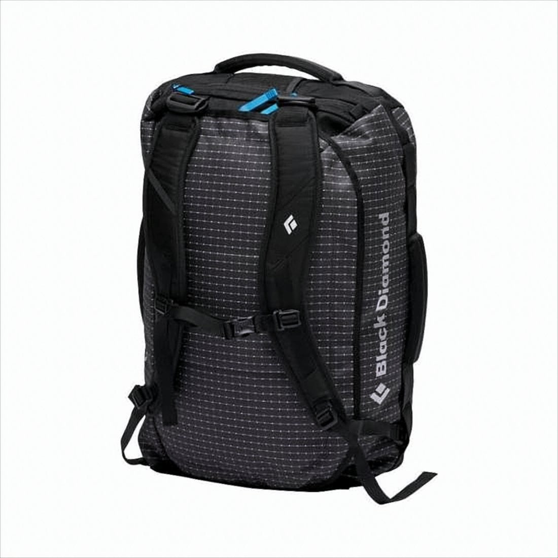 Black Diamond Textured Black Backpack With Carrying Options
