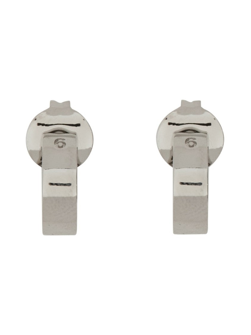 Mm6 By Maison Margiela Minimalist Hoop Brass Earrings