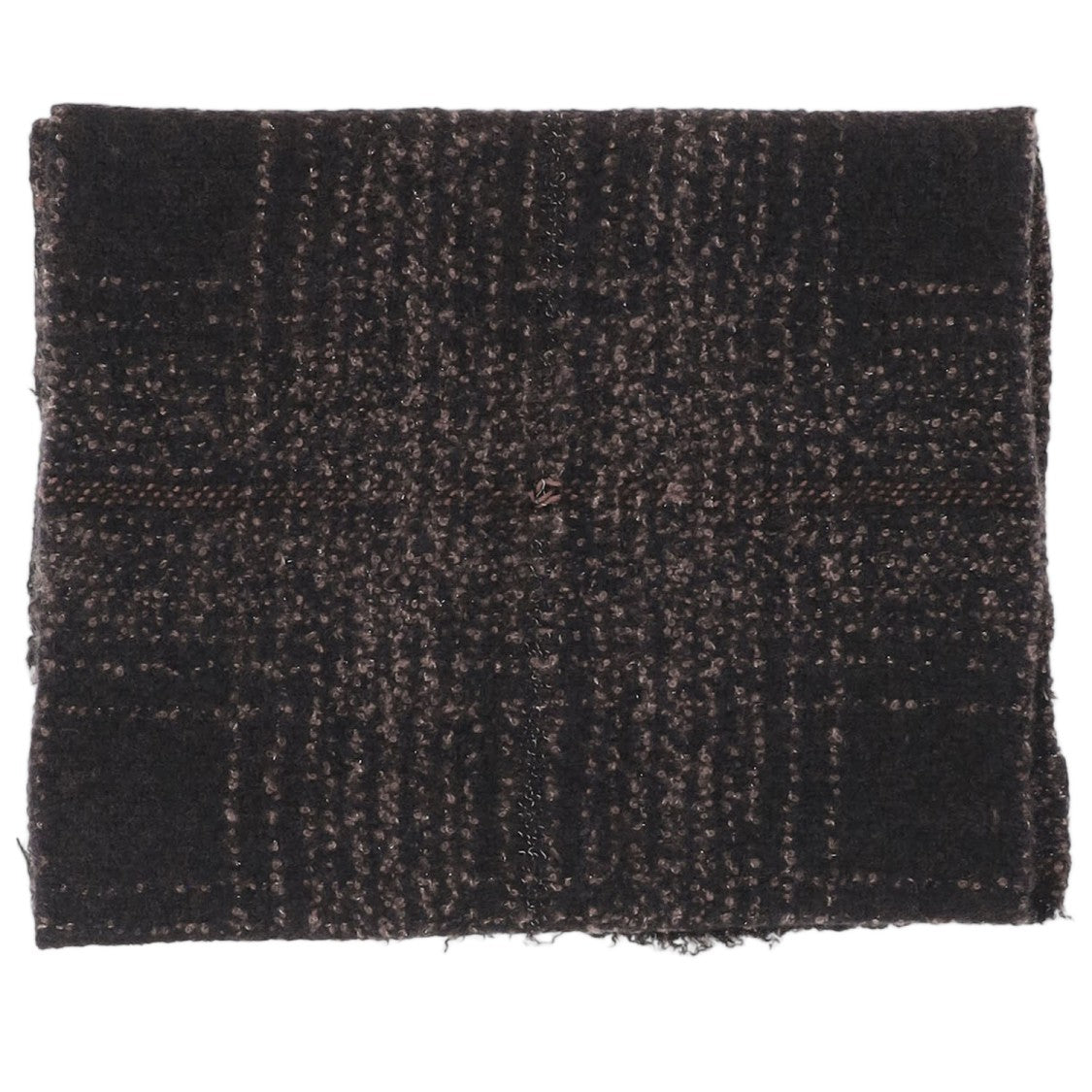 Faliero Sarti Textured Check Pattern Cashmere Blend Scarf