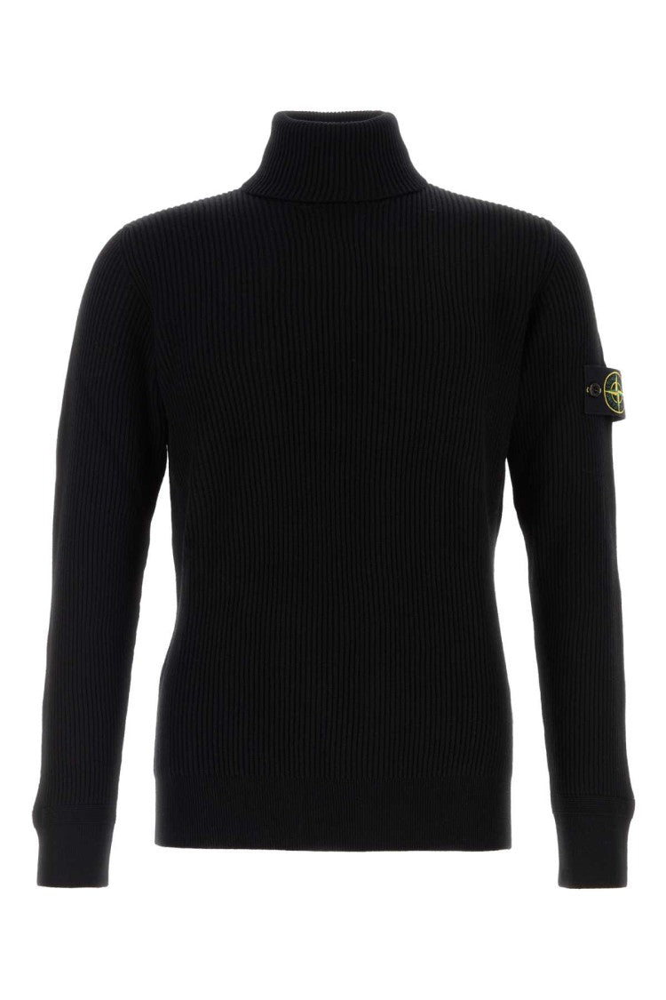 Stone Island Black Wool Sweater