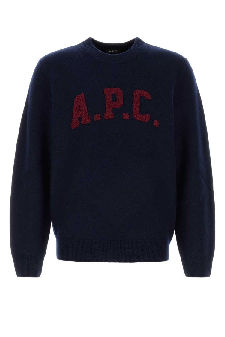 A.P.C. Navy Blue Wool Jay Sweater