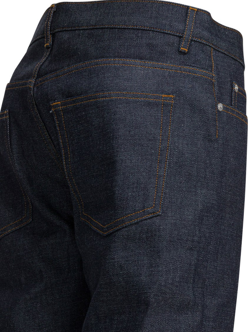 A.P.C. Mid-Rise Straight Wide Cut Jeans