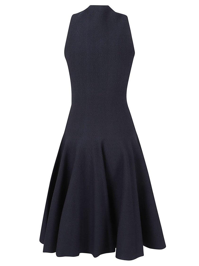 Alaïa Compact Knit Sleeveless Mini Dress With Crossed Neckline